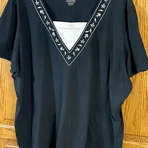 White Stag SS Top Size 4X Black